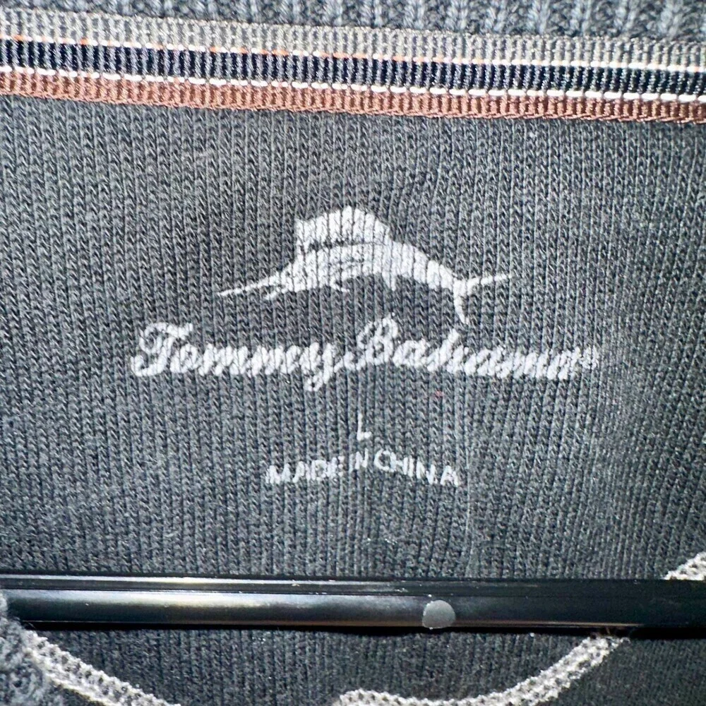 100% Cotton Men's Navy Blue Tommy Bahama Crewneck Sweater Sz Large